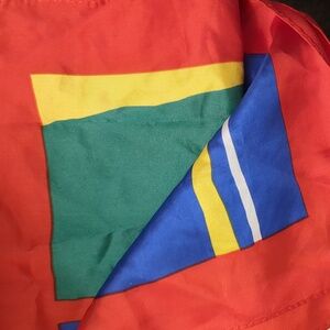 Vintage 80s Bright Scarf Post Modernism New Wave Made in Japan 26" Square